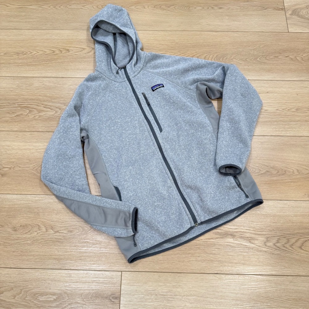 Patagonia Mens Performance Better Sweater Hoody Gray Full Zip Fleece L 25960